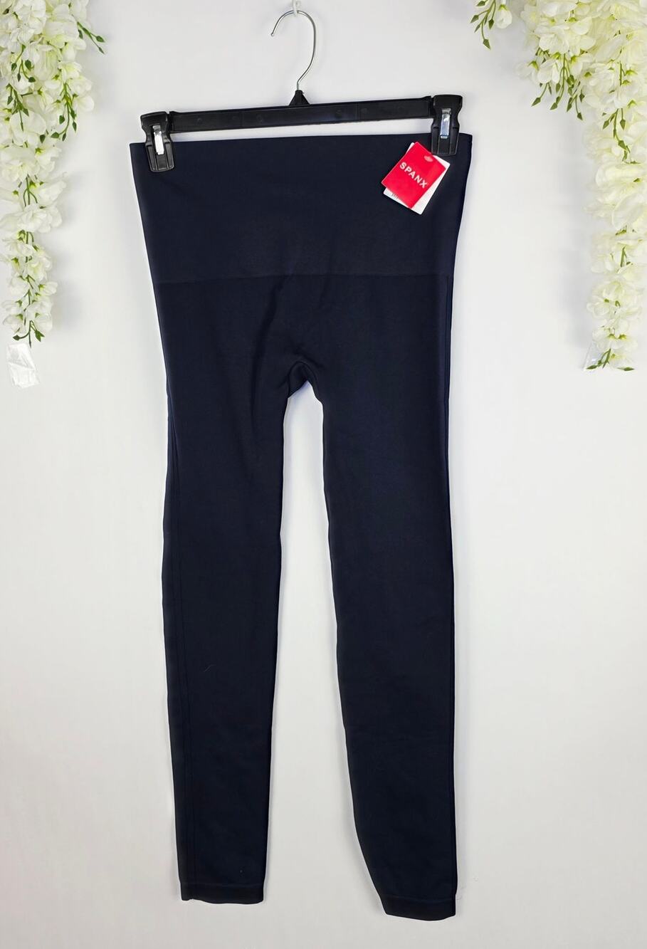 New Spanx Seamless Look At Me Now Leggings 1X Navy High Waisted Shaping Stretch